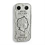 Niue 1 dollar silver bar rectangular coin with Amber 2011