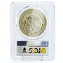 Mexico 1 onza Libertad Angel of Independence Genuine PCGS silver coin 1998