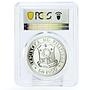 Philippines 50 piso 40th Anniversary of Bataan PL67 PCGS silver coin 1982