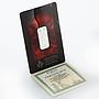 Niue 1 dollar silver bar rectangular coin with Amber 2011