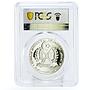 Saharawi 1000 pesetas Leonardo Da Vinci Vitruvian Man PR69 PCGS silver coin 1999