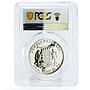 Somalia 10000 shillings Isaac Newton Science Physics PR68 PCGS silver coin 1999