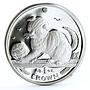 Isle of Man 1 crown Home Pets Scottish Fold Cat Animals proof silver coin 2000