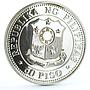 Philippines 50 piso 40th Anniversary of Bataan silver coin 1982