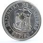 Philippines 50 piso 40th Anniversary of Bataan silver coin 1982