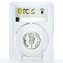 India 1 rupee 200 Years Jaya Prakash Narayan Politics PL67 PCGS CuFe coin 2002