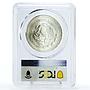 Mexico 1 onza Libertad Angel of Independence MS66 PCGS silver coin 1986