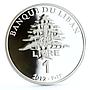 Lebanon 1 livre Writer Amin Maalouf French Academy Cedar Tree silver coin 2012