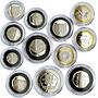 Britain set of 12 coins The 2009 UK Coinage gilded silver coins 2009