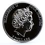 Cook Islands 5 dollars Fidelity Love Family Chamomile Flower silver coin 2014