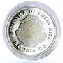 Costa Rica 50 colones Conservation of Nature Green Turtle proof silver coin 1974