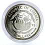 Liberia 10 dollars Transrapid-08 Train Railways Railroad proof silver coin 1999