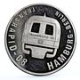 Liberia 10 dollars Transrapid-08 Train Railways Railroad proof silver coin 1999