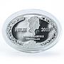 Niue 2 dollars Family Love Fidelity oval chamomile silver color coin 2011