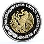 Mexico 100 pesos 180 Years Federation Michoacan Coat of Arms AgAu coin 2004