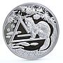 Niue 1 dollar Russian Nature Siberian Sable Animals Fauna proof silver coin 2007