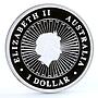 Australia 1 dollar Australian Opal series The Tasmanian Devil silver coin 2014