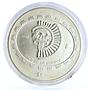 Mexico 5 pesos Disco de La Muerte Disc of Death silver coin 1998