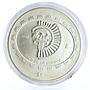 Mexico 5 pesos Disco de La Muerte Disc of Death silver coin 1998