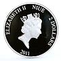 Niue 2 dollars Orthodox Saints Blessed Virgin Mary colored silver coin 2011