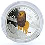 Burundi 25 francs African Big Five Lion Animals Fauna colored silver coin 2019