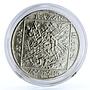 Czechoslovakia 10th Anniversary of Republic St Prokop silver medal coin 1928