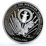 Mariana Islands 5 dollars Marine Life Protection Pearl Diving silver coin 2005