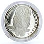 Poland 1000 zlotych Endangered Wildlife Owl Birds Fauna proba silver coin 1986