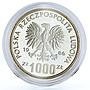 Poland 1000 zlotych Endangered Wildlife Owl Birds Fauna proba silver coin 1986