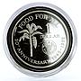 Trinidad and Tobago 1 dollar 50th Anniversary of FAO Banana silver coin 1995