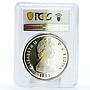 Turks and Caicos Islands 20 crowns Queen Victoria PR68 PCGS silver coin 1977