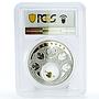 Tajikistan 100 somoni Otis Tarda Tarda Selective PR70 PCGS silver coin 2021