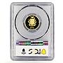 Guinea 2000 sylis Communist Party Mao Tse Tung Politics PR66 PCGS gold coin 1977