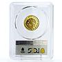 Mexico 20 pesos UNICEF Charrito Cowboy Child PR69 PCGS gold coin 1999