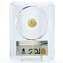 Mexico 1/20 onza Native Working Gold Melting Teocuitlatl PR69 PCGS Au coin 1999