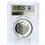 Palau 5 dollars 20 Years to the Fall of Berlin Wall PR68 PCGS silver coin 2009