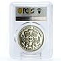 Togo 1000 francs Lunar Calendar Year of the Dragon PR69 PCGS gilded Ag coin 2012