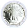 Tuvalu 5 dollars Prehistoric Animals Stegosaurus Dinosaur Fauna silver coin 2002