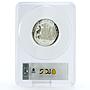 Chile 10 pesos Liberation Fleet Ship Clipper PR67 PCGS silver coin 1968