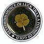 Palau 5 dollars Lucky Symbols Clover Leaf Good Luck gilded silver coin 2006