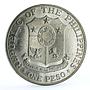 Philippines 1 peso 25th Anniversary of Bataan Day silver coin 1967