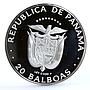 Panama 20 balboas Discoverer of the Pacific proof silver coin 1985