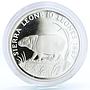 Sierra Leone 10 leones Endangered Wildlife Pygmy Hippopotamus Fauna Ag coin 1987