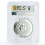 Fiji 10 dollars Lunar Year of the Horse Pearl PR70 PCGS gilded silver coin 2014