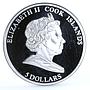 Cook Islands 5 dollars Pechersk Gate Trinity Church Architecture Ag coin 2008