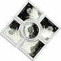 Niue 2 dollars set of 5 coins Four Seasons crystal silver 2013
