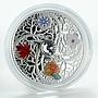 Niue 2 dollars set of 5 coins Four Seasons crystal silver 2013