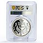 Egypt 5 pounds Treasures Crocodile God Sobek Sculpture PR69 PCGS Ag coin 1994