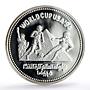 Egypt 5 pounds Football World Cup in USA Players Pyramid PR69 PCGS Ag coin 1994