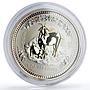 Australia 1 dollar Lunar Calendar I Year of the Goat gilded silver coin 2003